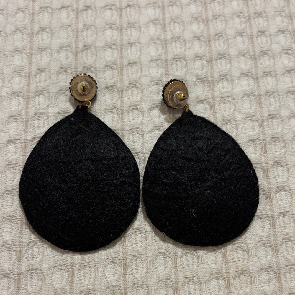 Beaded Teardrop Statement Earrings - Multicolor - Picture 2 of 3